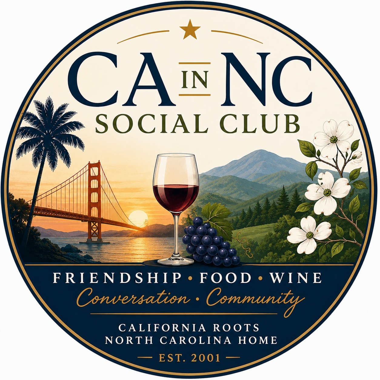 CA in NC Social Club — Friendship, Food, Wine, Conversation and Community